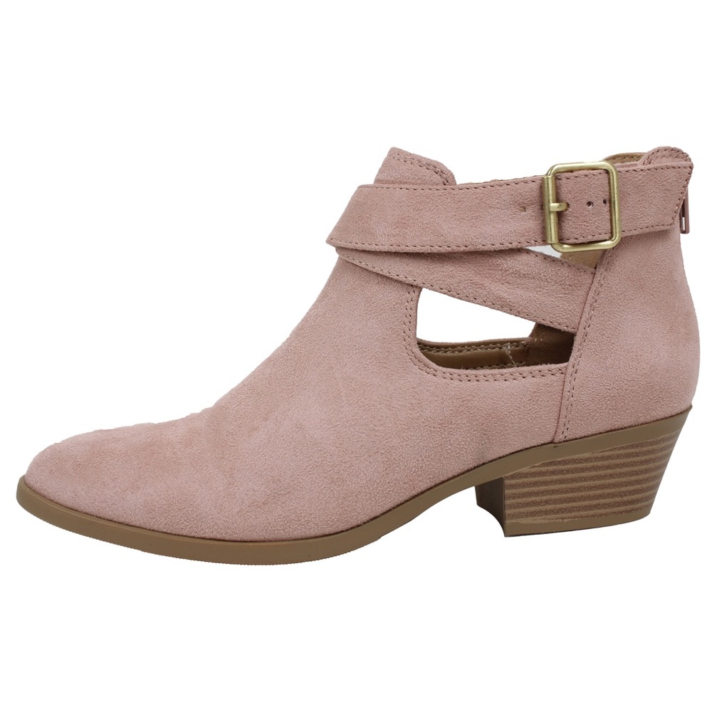 size 5.5 Mauve double buckle cutout low heel Ankle - Picture 2 of 3